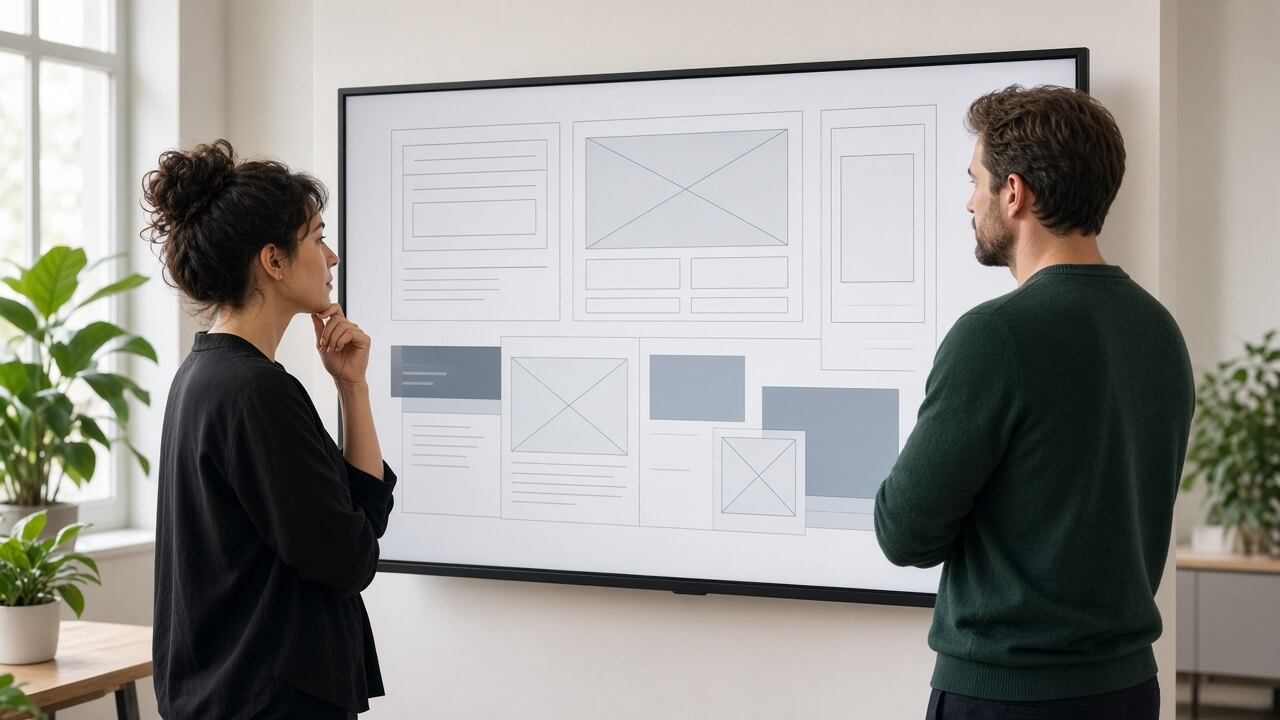 Architecture review in a studio